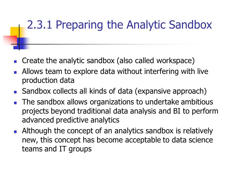 analytic sandbox in data analytics